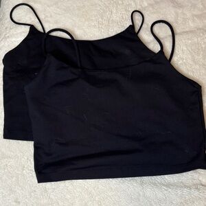 Black Women's Camisole Tops with Built In